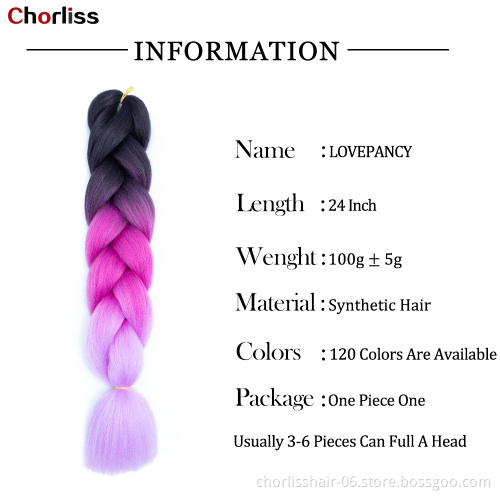 Wholesale 24'' Ombre Yaki Jumbo Braids Pre-stretched Crochet Synthetic Afro Braiding Hair Extensions Expression Braiding Hair